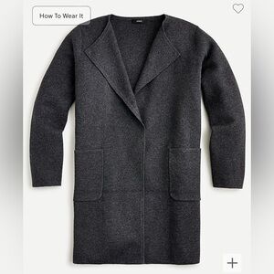 J Crew Women’s Juliette collarless Blazer in Heather Charcoal XS